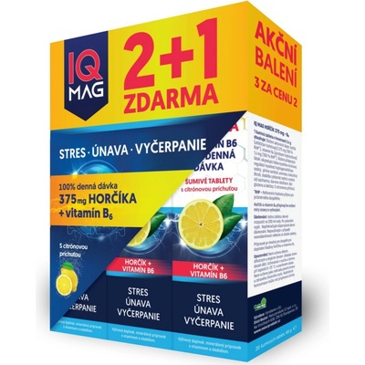 IQ Mag hořčík + B6 šumivé 40+20 tabliety