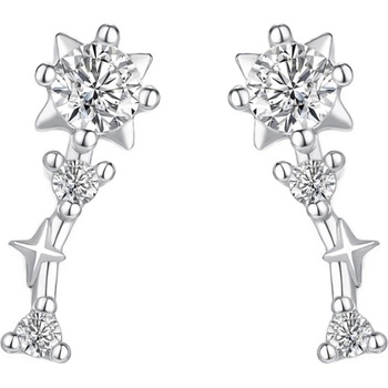 Silenti Jewelry Сребърни обеци "Съзвездие Риби