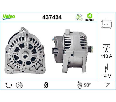 Alternátor VALEO 437434