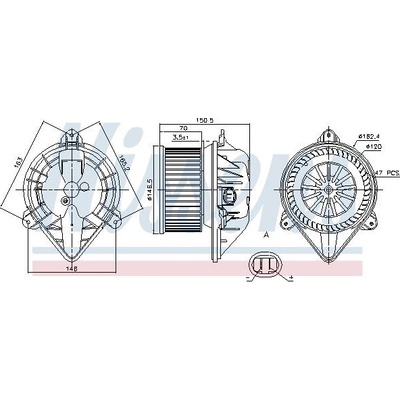 Vnitřní ventilátor NISSENS 87173