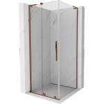 Mexen Velar L плъзгаща се душ кабина 120 x 120 см, прозрачна, розово злато - 871-120-120-03-60 (871-120-120-03-60)
