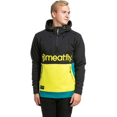 Meatfly technická mikina Tason Lime / black černá