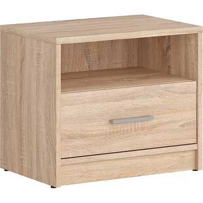 Black Red White Нощно шкафче nepo plus kom1s дъб сонома