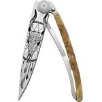 DEEJO 1cb043 tattoo / Ултралек нож с дръжка от екзотичен хвойнов корен (1cb043)