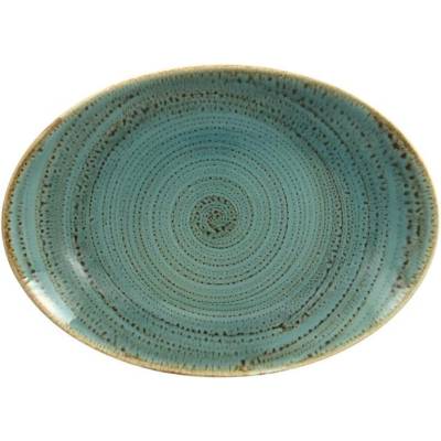 RAK Porcelain Twirl talíř oválný 32 x 23 cm lagoon RAK-TWNNOP32LA