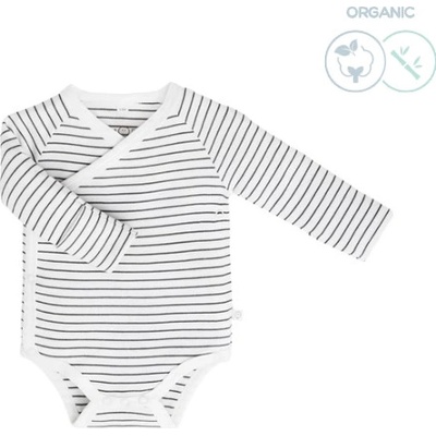 Mori kimono body z organické bavlny a bambusu pruhované