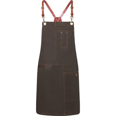 G.Gastro Karlowsky Zástěra s laclem Urban X-Style čokoládová D9785502