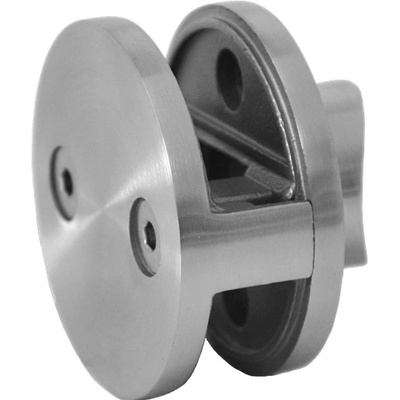 Svorka skla středová na trubku ø 42,4 mm (60x28 mm), broušená nerez K320 / AISI304, balení neobsahuje gumičky na sklo