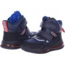 Chlapecké teplé sportovní modré zimní boty s reflexními prvky