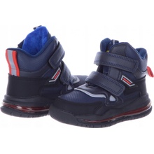 Chlapecké teplé sportovní modré zimní boty s reflexními prvky
