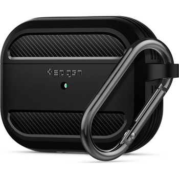 SPIGEN Противоударен Силиконов Калъф за Apple AirPods Pro, Spigen Rugged Armor Case, Черен (ASD00540)