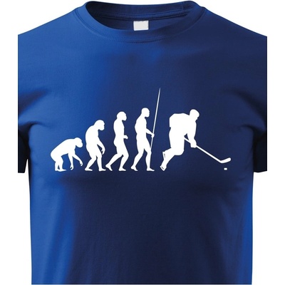 dětské tričko Evoluce hokej modrá