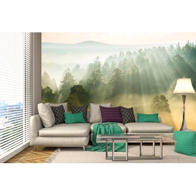 DIMEX ART Самозалепваща се флизелинова фототапета слънчеви лъчи 375 x 250 см