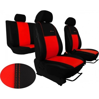 Autopoťah Pok-ter ŠKODA SUPERB I 2001-2008 Exclusive Leather koža červené