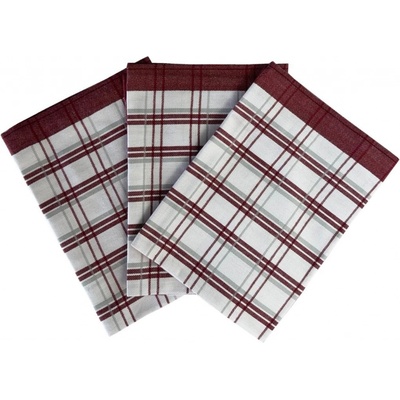 Sleep-well TRADIČNÍ KÁRO 50 x 70 cm BORDÓ 3 ks – Zboží Mobilmania