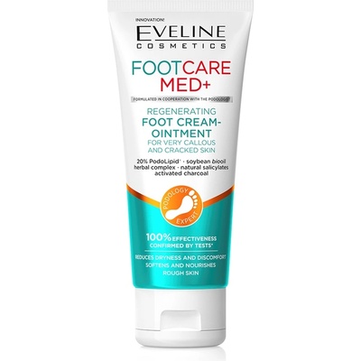 Eveline Foot Care Med+ Крем-Мехлем За Много Суха, Груба И Напукана Кожа На Краката Крем за крака унисекс 100ml