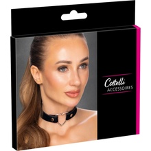 Cotteli Choker with a Heart Black, matný obojok so srdcom