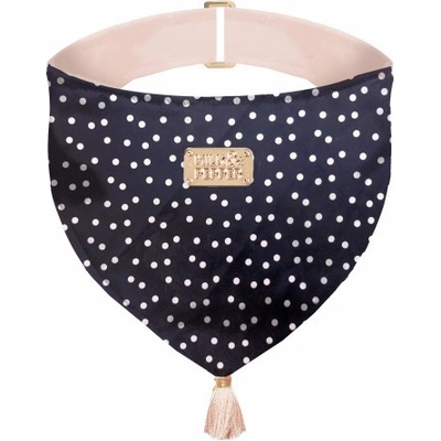 MILK&PEPPER Šátek pro psy Clemence Bleu Marine Pois Rose