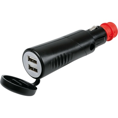 Zapalovač - zástrčka 2 x USB kloub 2500 mA 12-24V GERMANY
