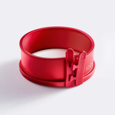 coox 12 см червена силиконова форма с порцеланова основа coox