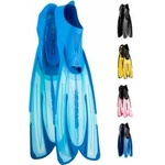 Cressi-Sub Cressi Agua Fins Swimming Fins - Adjustable Foot Section for Diving - Ergonomic Short Fins Adults & Children - Durable Fin Material - Aquamarine - 37/38 - CA206337
