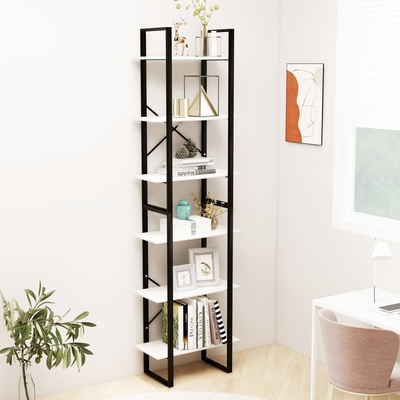 vidaXL Úložný regál bílý 60x30x210 cm masivní borové dřevo