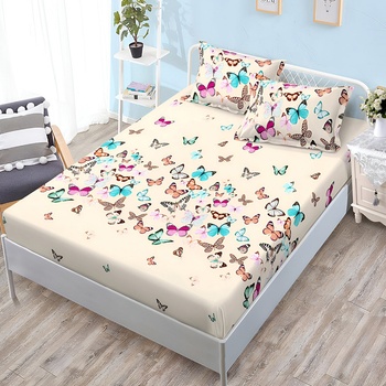 Image 1 of EmonaMall Долен чаршаф с ластик и две калъфки (за матрак от 160x200 до 180x200) EmonaMall, 3 части - Модел S18545 (S18545-66666L)