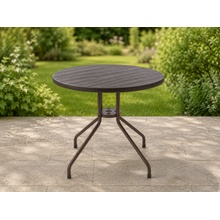 Garthen kulatý zahradní stůl 80 cm D106243 hnědý dřevěný design