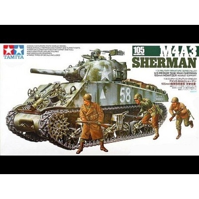 Tamiya 35251 M4 A3 Sherman 105mm Howitzer 1:35
