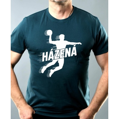 Házená, bílý tisk pánské tričko Basic