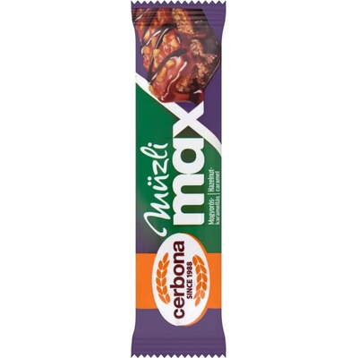 Cerbona Müzli Max Müsli tyčinka s orieškovo-karamelovou príchuťou 30 g