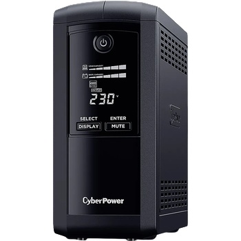 Image 1 of CyberPower UPS с AVR , Line-Interactive, LCD display, 700VA/390W, 4x Schuko, Runtime at 90W ( min ): 33, Surge and Spike protection (VP700ELCD)