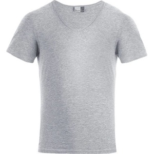 Promodoro 3082 / Мъжка тениска slim fit с V-образно деколте - спортно сива XL (403082v3304)