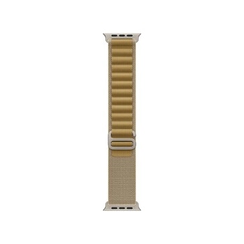 Apple Watch 49mm Loop: Tan Alpine Loop - Small - Natural Titanium Finish (mxn13zm/a)
