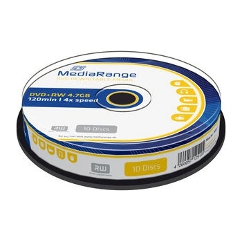 MediaRange DVD+RW 4,7GB 4x, spindle, 10ks (MR451)