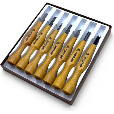 Sada řezbářských dlát MIKISYO Power Grip - 7 kusů, pevná papírová krabička