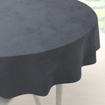 Biante Veľký zamatový okrúhly obrus Velvet Premium SVP-004 Antracitovo sivý Ø 240cm