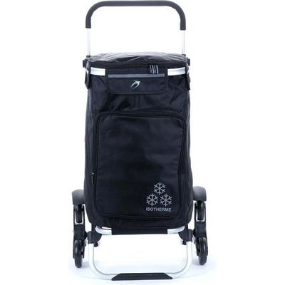Airtex 109 Nákupní taška na kolečkách do schodů s termokapsou černá