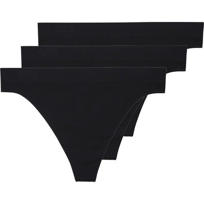 esmara Dámské bezešvé kalhotky Tanga 3 kusy černá – Hledejceny.cz