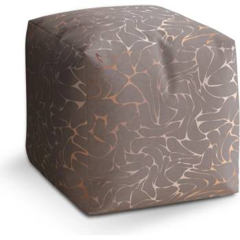Sablio taburet Cube béžové vzorce 40x40x40 cm