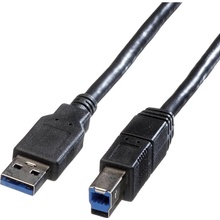 Roline 11.02.8871 USB, USB 3.2 Gen1 (USB 3.0 / USB 3.1 Gen1) USB-A zástrčka, USB-B zástrčka, 3m, černý