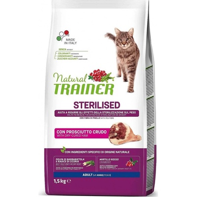 Trainer Natural Cat Sterilised sušená šunka 1,5 kg