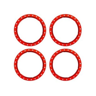 Traxxas пръстен Beadlock алуминиев червен (4)