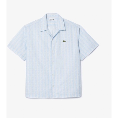 Lacoste Риза с къс ръкав Lacoste Relaxed Fit Short Sleeve Shirt - Light Blue