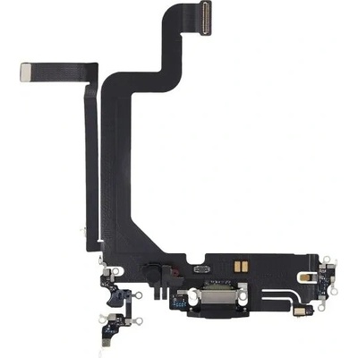 Apple iPhone 14 Pro Max - Nabíjecí Konektor + Flex Kabel (Space Black), Space Black