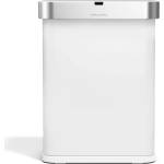 simplehuman Безконтактно стоманено кошче за боклук в матово бял цвят 58 l Sensor - simplehuman (ST2049)