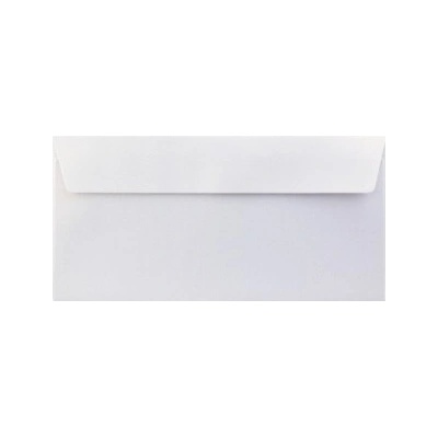 Obálka farebná DL 120g,110x220mm s pásikom,perleť.biela (bal=5ks)