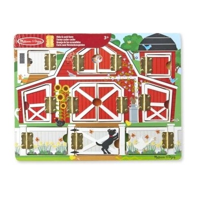 Melissa & Doug - Магнитна образователна игра с врати - Ферма (14592)