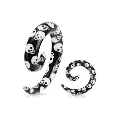 Piercingate roztahovák do ucha lebky PTP00293 Lebky