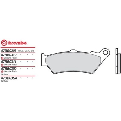 Přední brzdové destičky Brembo BMW 650 F 650 ST 1993 - 2000 směs 06